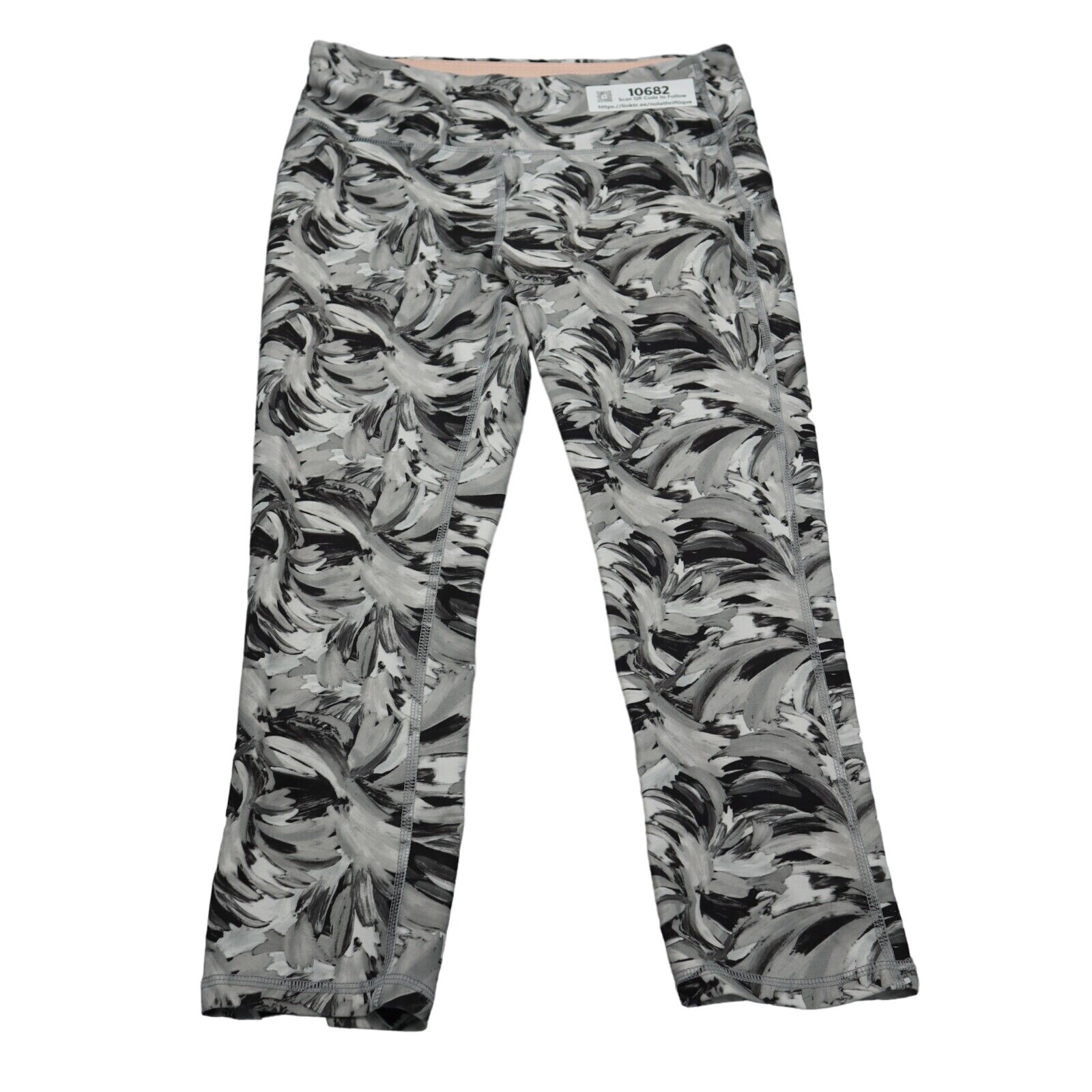 Marika Sport Pants Womens Medium 810 Gray Casual Activewear Athletic Cropped